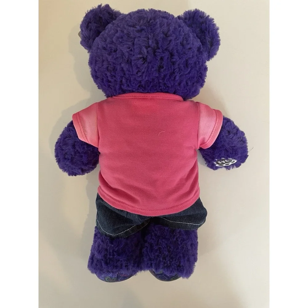 Disney Descendants Build A Bear Workshop Mal Bear W/ Tags Purple With LA Outfit